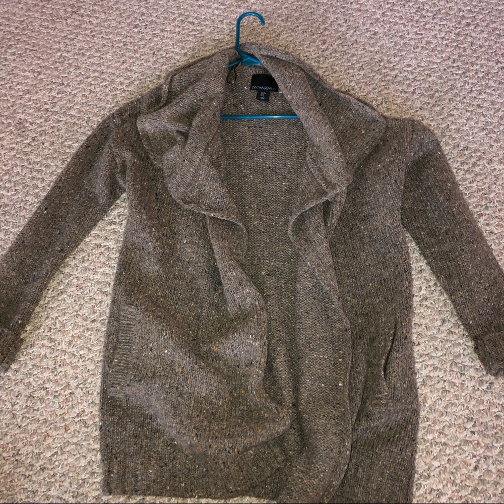 CYNTHIA ROWLEY long green sweater